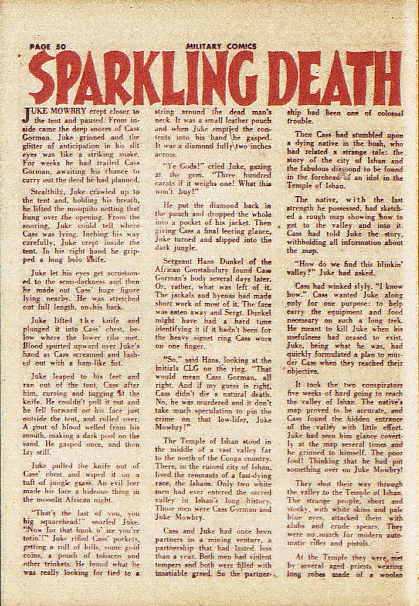 Military Comics #23 (Quality Comics), page 52. Public domain (US).