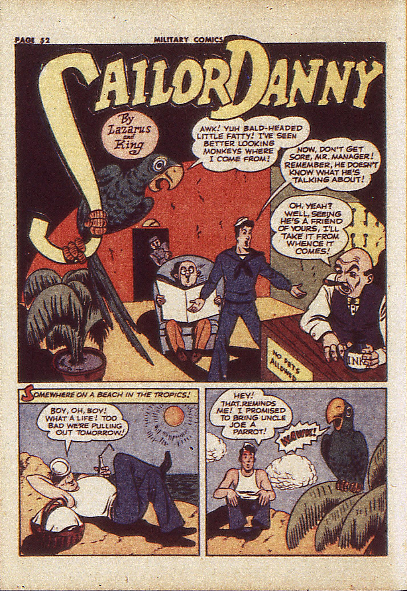 Military Comics #23 (Quality Comics), page 54. Public domain (US).