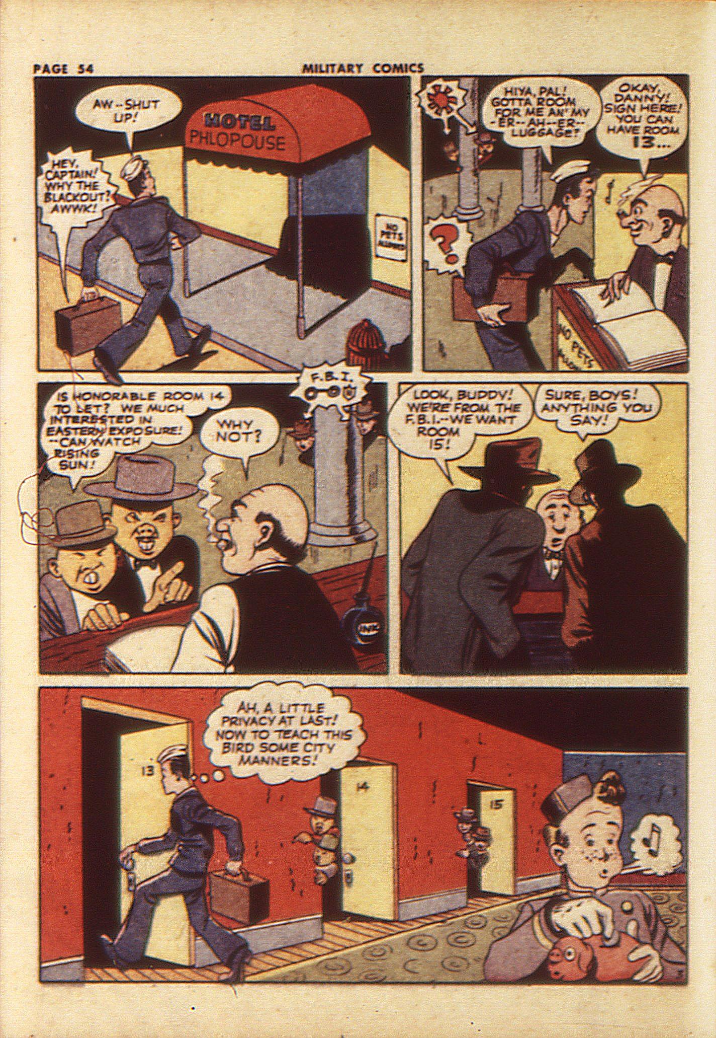 Military Comics #23 (Quality Comics), page 56. Public domain (US).