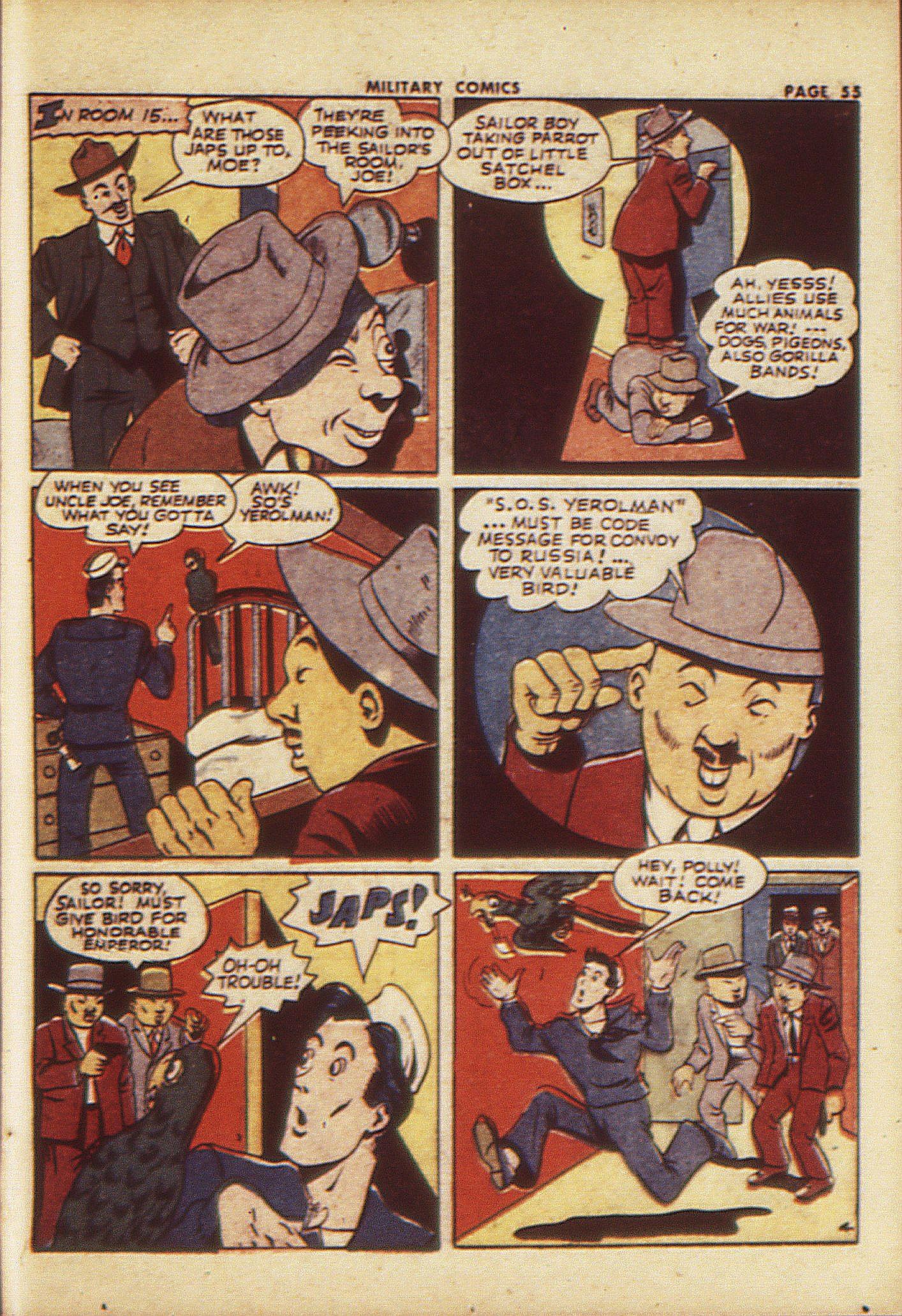 Military Comics #23 (Quality Comics), page 57. Public domain (US).