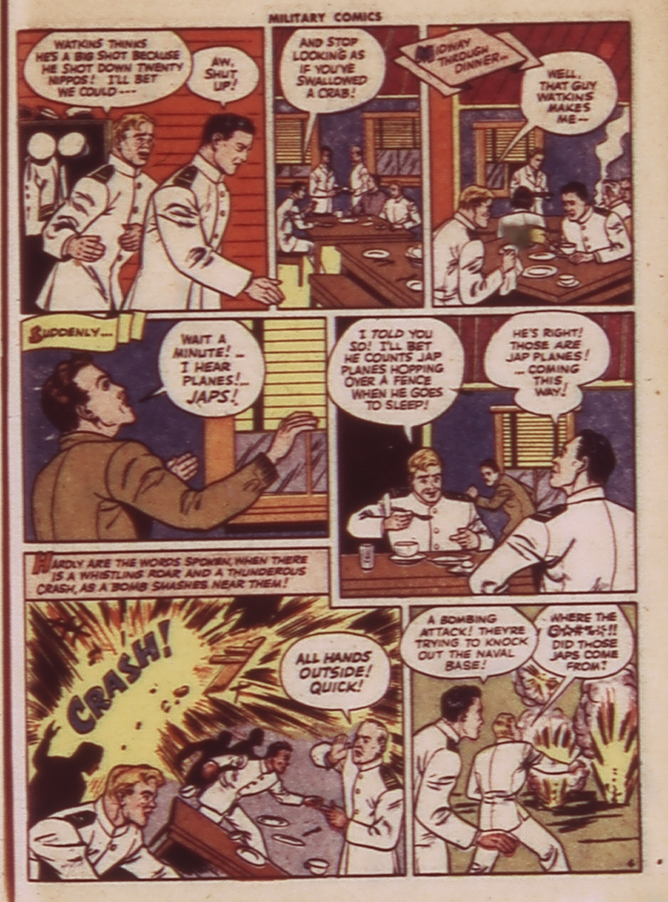 Military Comics #24 (Quality Comics), page 43. Public domain (US).
