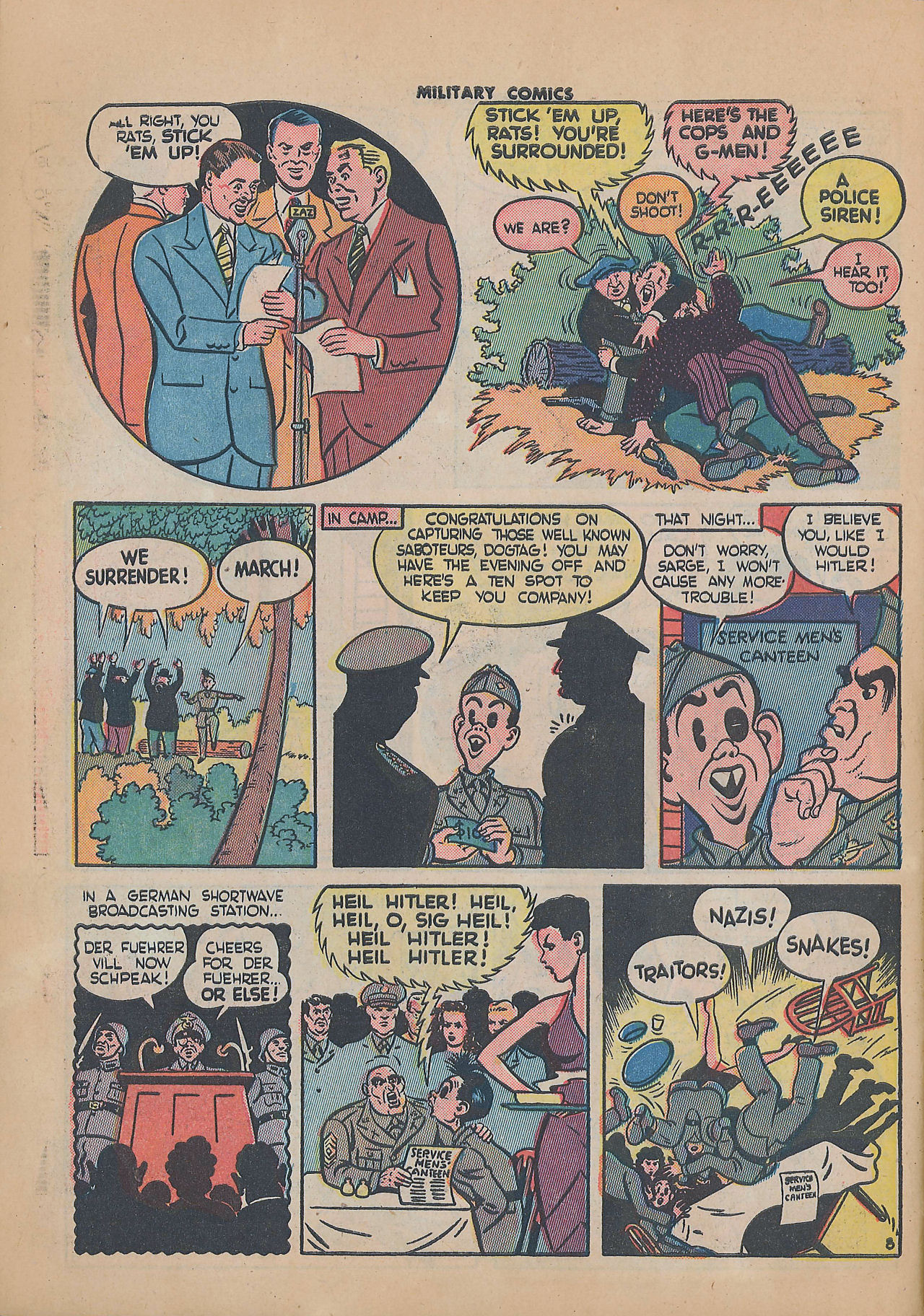 Military Comics #25 (Quality Comics), page 38. Public domain (US).