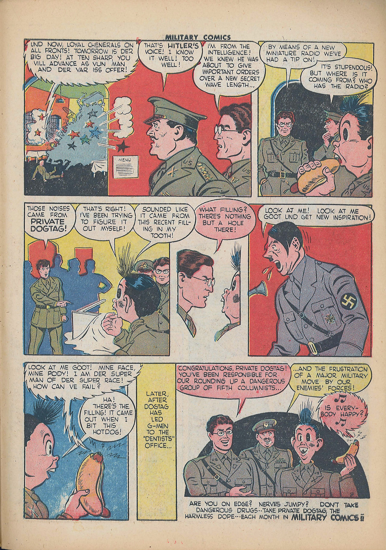 Military Comics #25 (Quality Comics), page 39. Public domain (US).