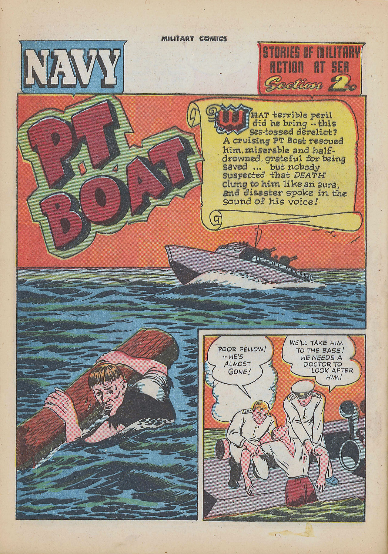 Military Comics #25 (Quality Comics), page 40. Public domain (US).