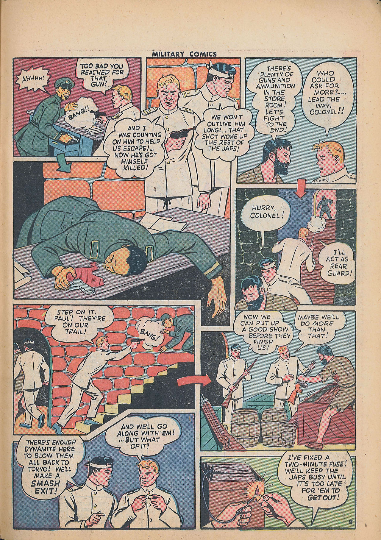 Military Comics #25 (Quality Comics), page 47. Public domain (US).