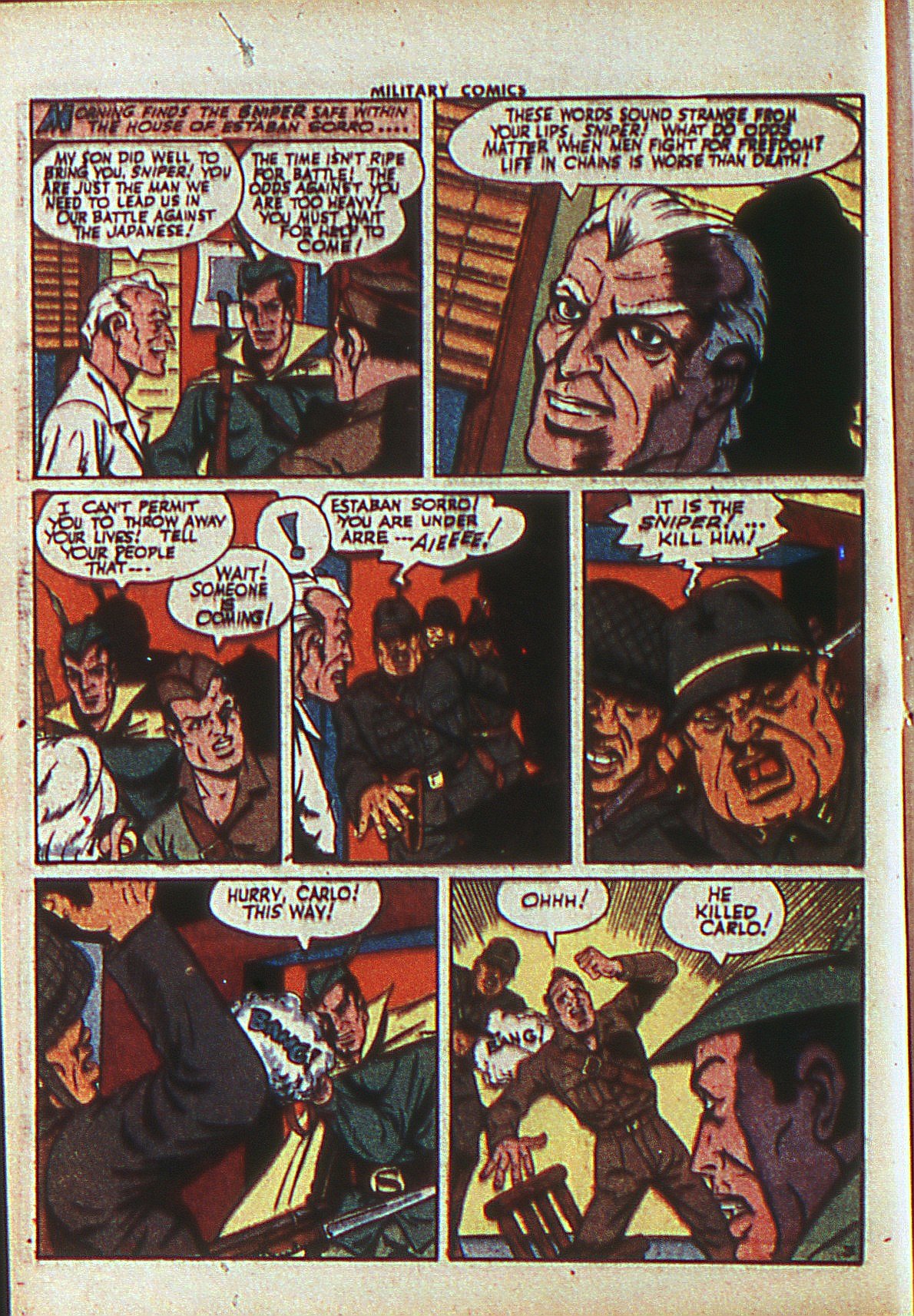 Military Comics #27 (Quality Comics), page 20. Public domain (US).