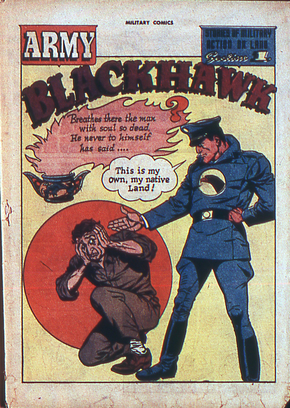 Military Comics #27 (Quality Comics), page 3. Public domain (US).