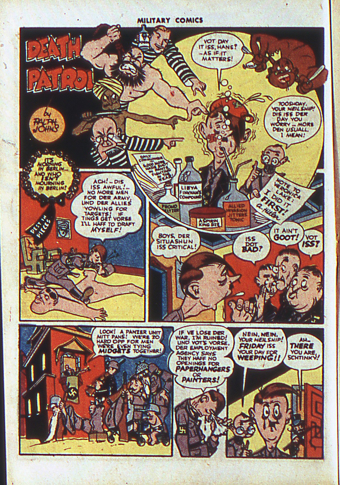 Military Comics #27 (Quality Comics), page 26. Public domain (US).