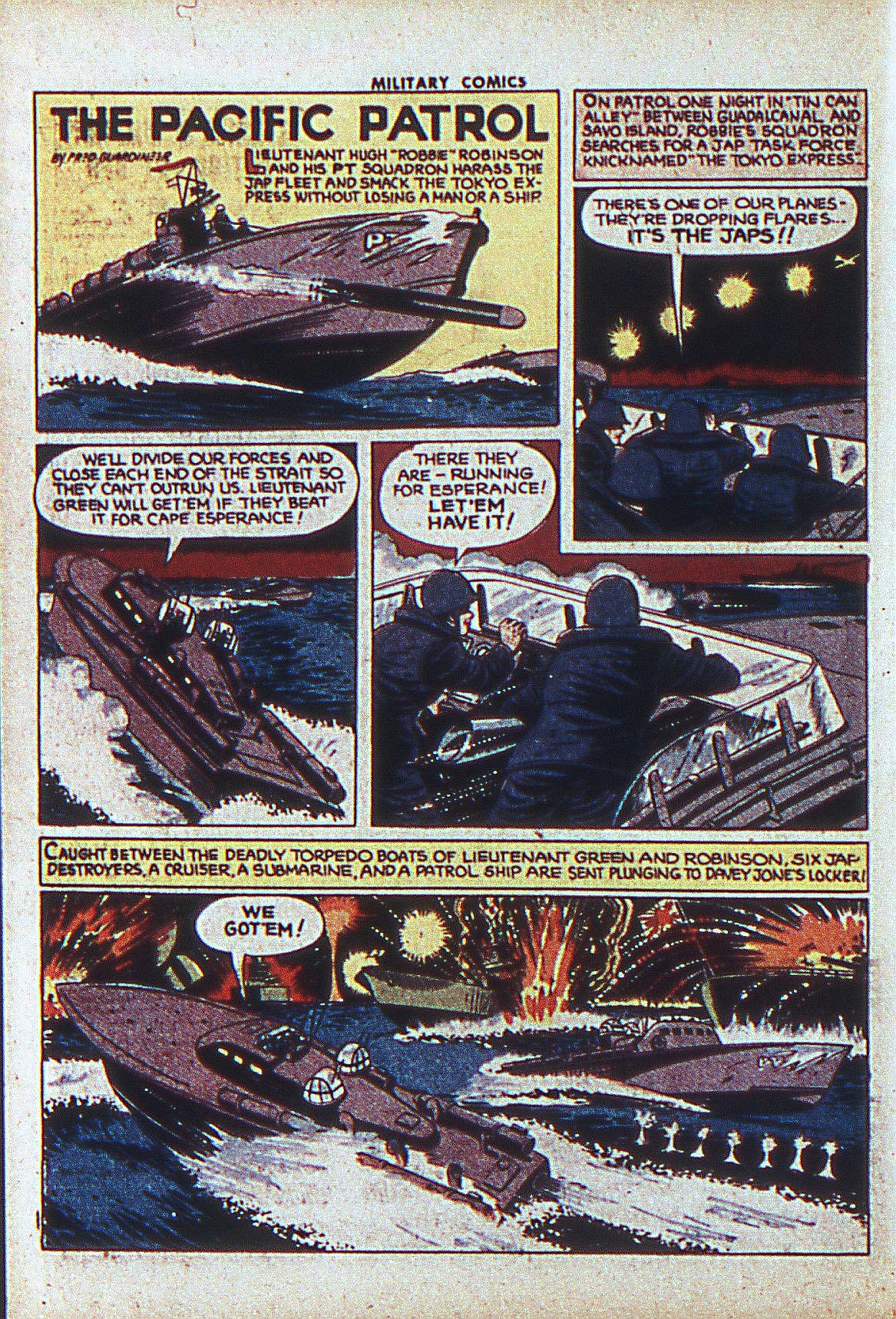 Military Comics #27 (Quality Comics), page 38. Public domain (US).
