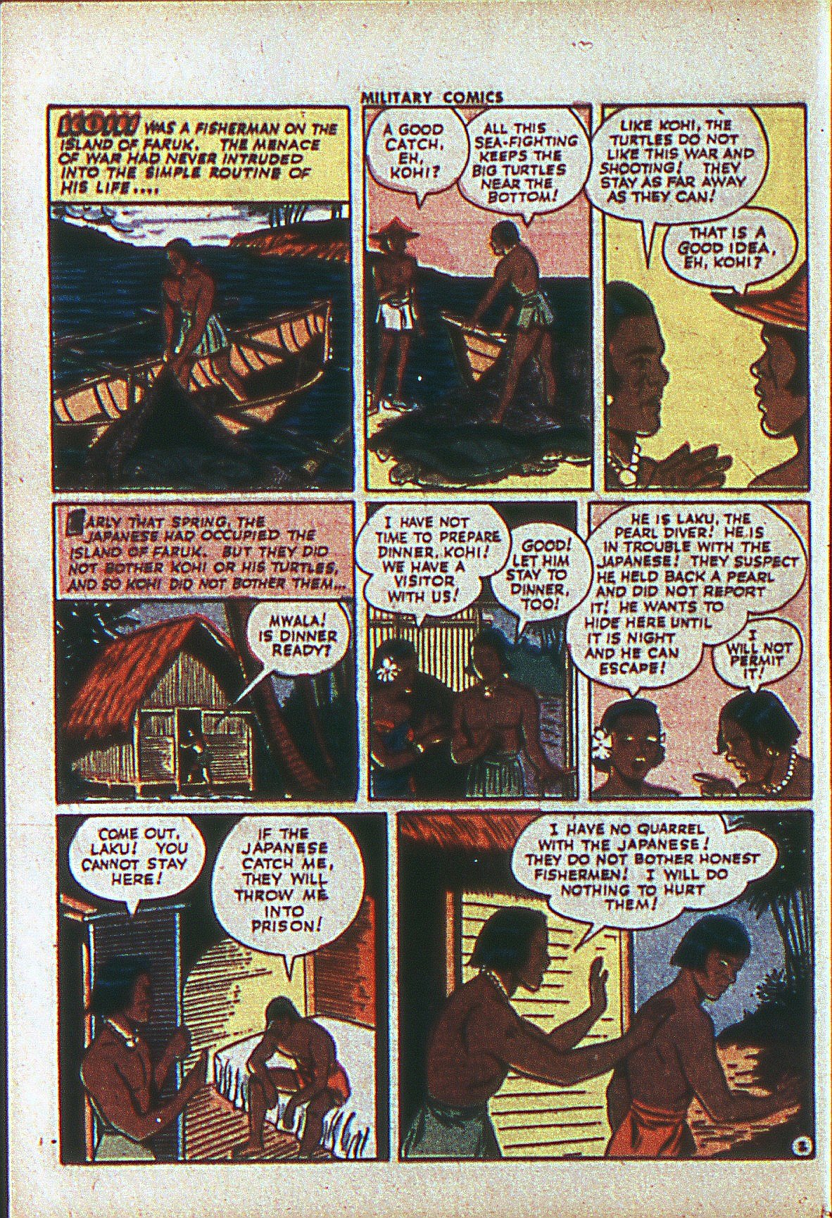 Military Comics #27 (Quality Comics), page 40. Public domain (US).