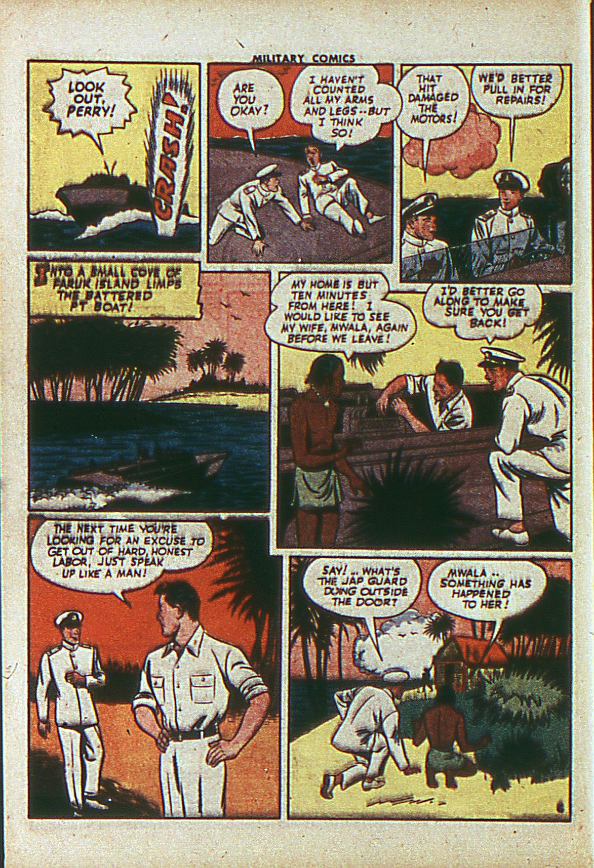 Military Comics #27 (Quality Comics), page 44. Public domain (US).