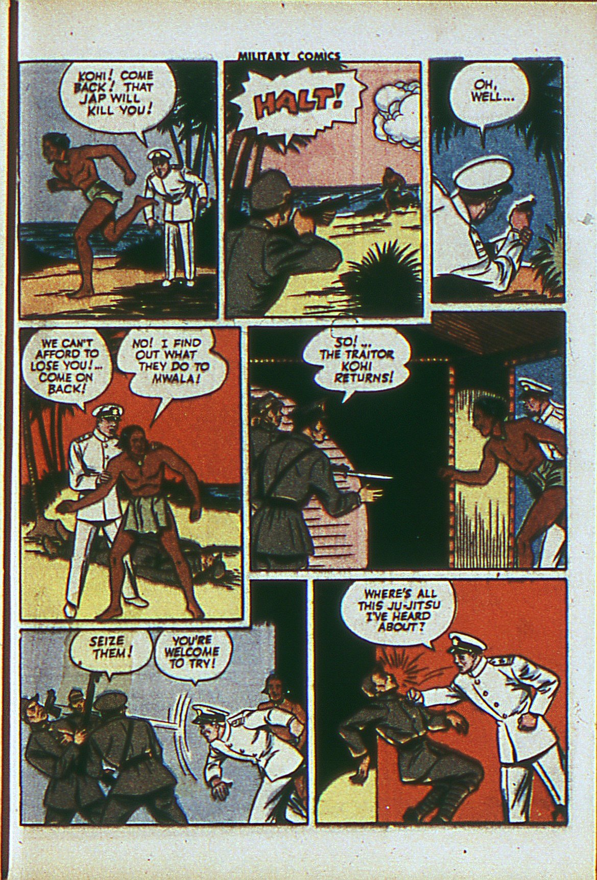 Military Comics #27 (Quality Comics), page 45. Public domain (US).