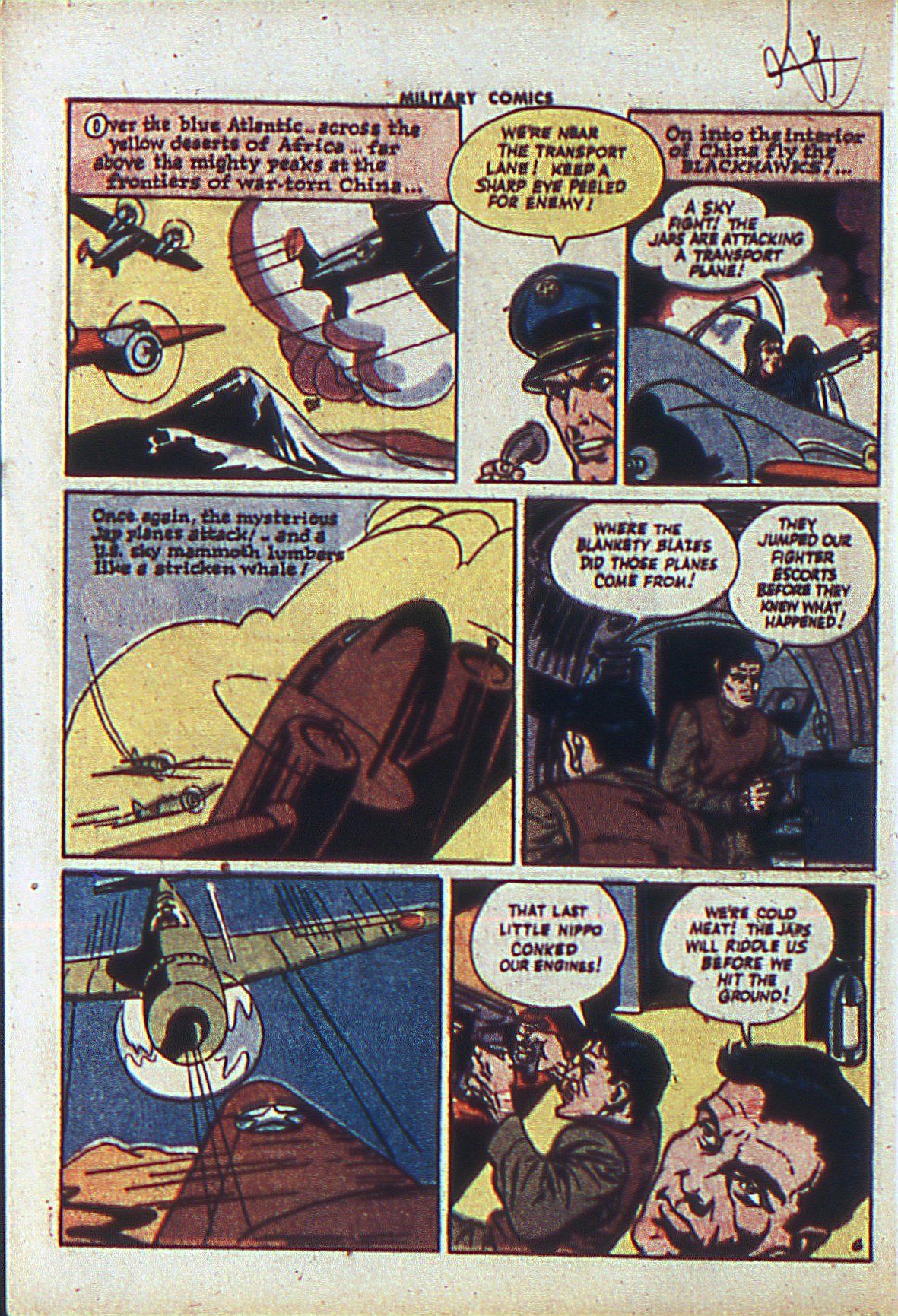 Military Comics #27 (Quality Comics), page 8. Public domain (US).