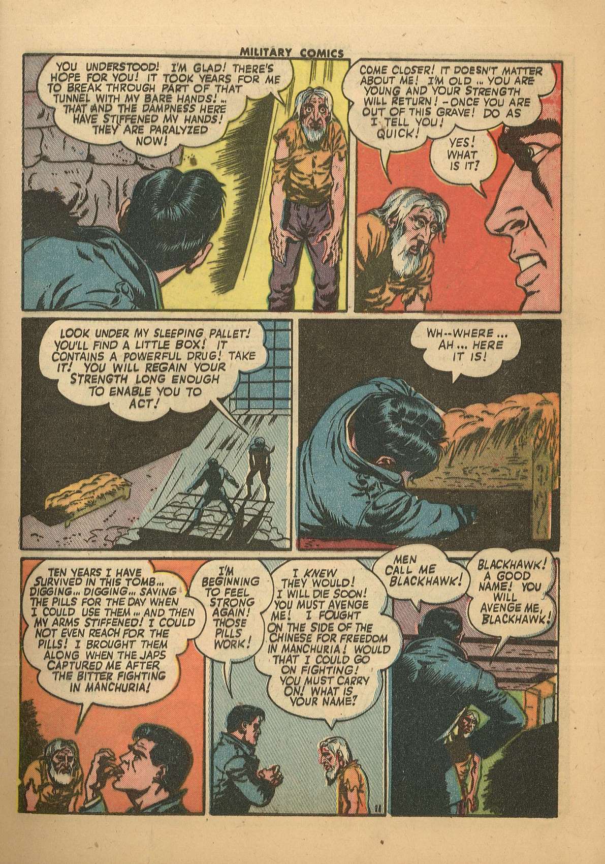 Military Comics #28 (Quality Comics), page 13. Public domain (US).