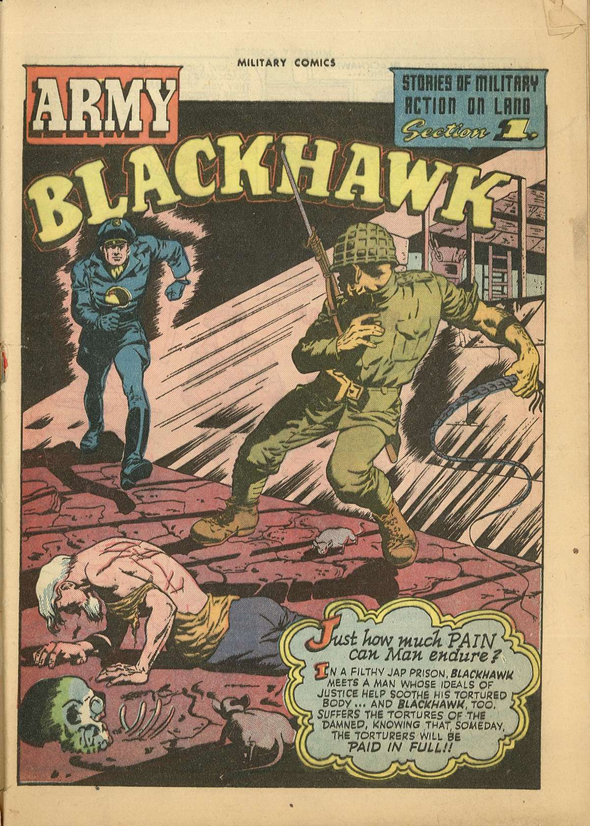 Military Comics #28 (Quality Comics), page 3. Public domain (US).