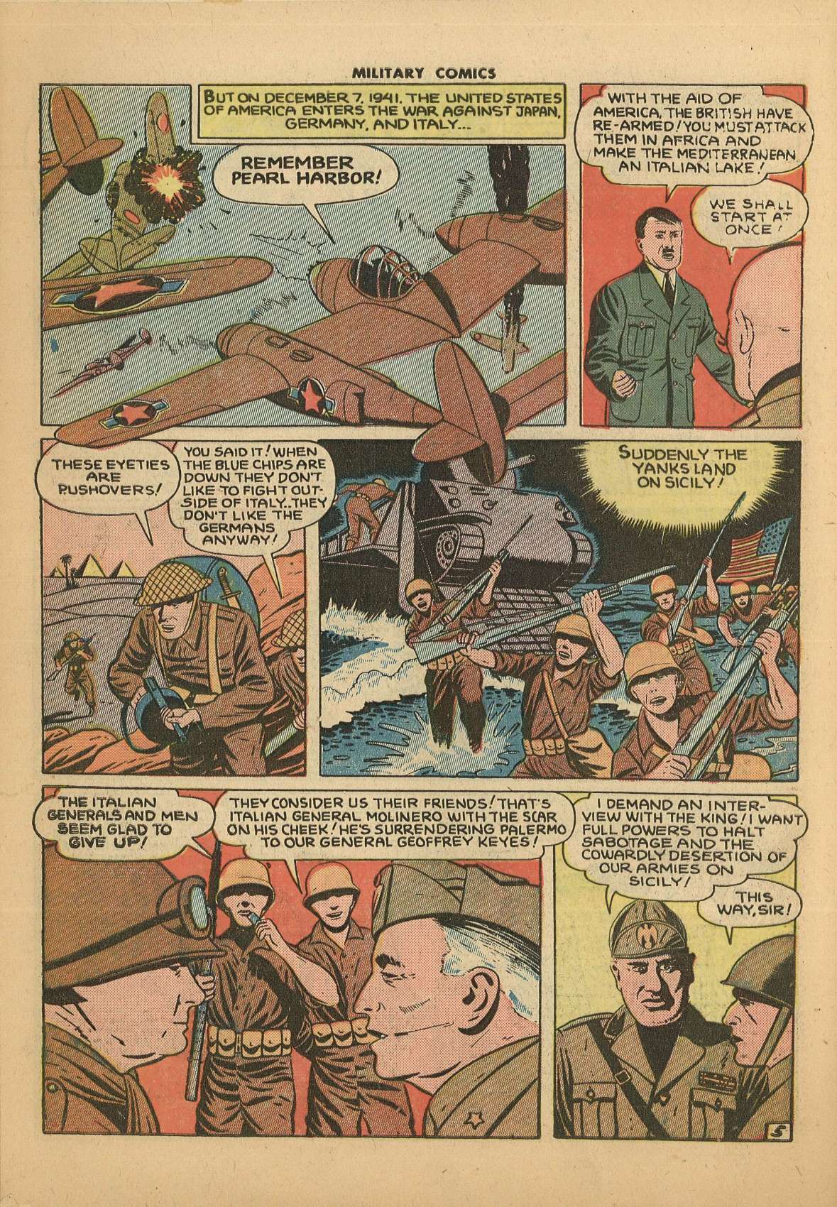 Military Comics #28 (Quality Comics), page 56. Public domain (US).