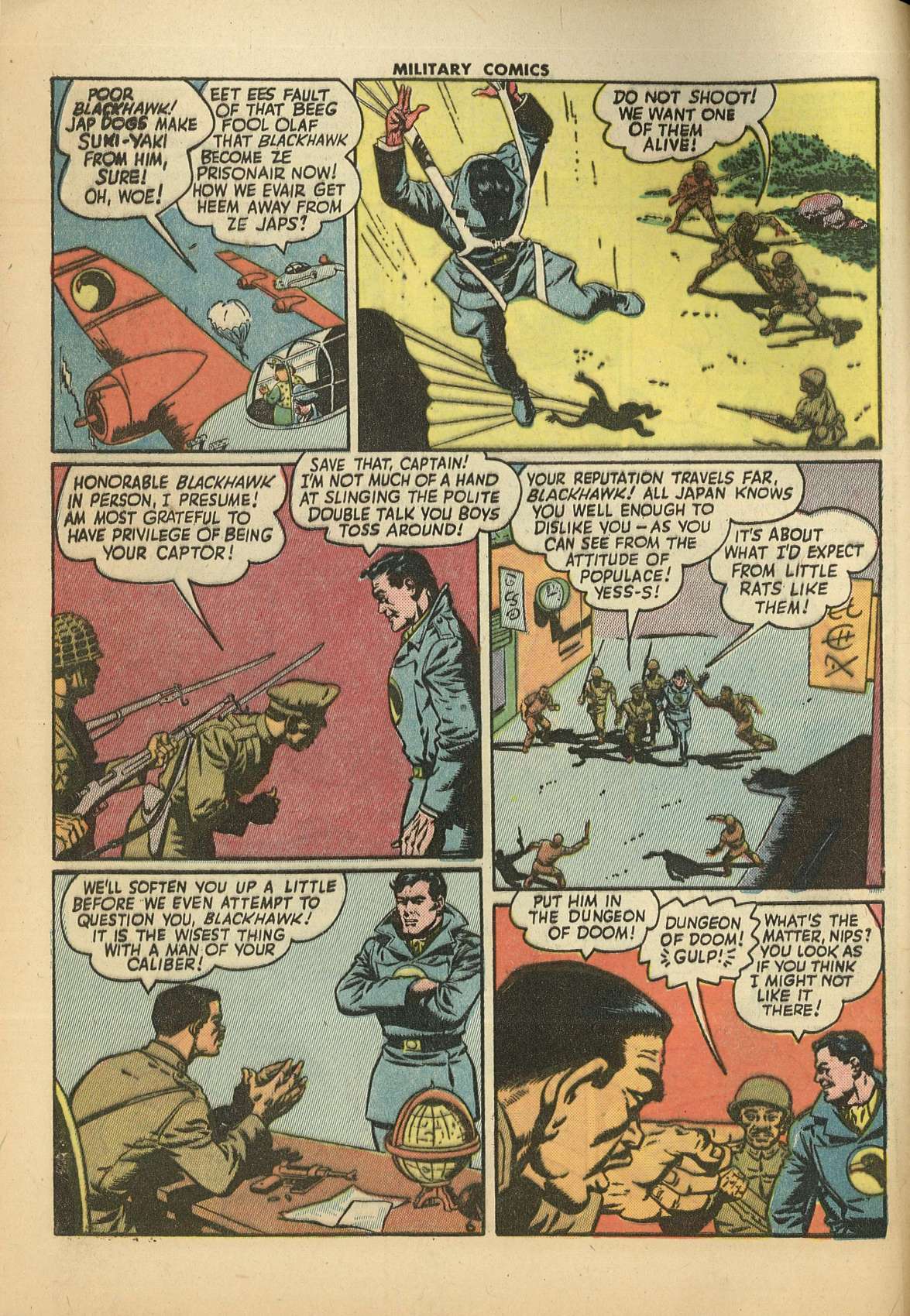 Military Comics #28 (Quality Comics), page 8. Public domain (US).