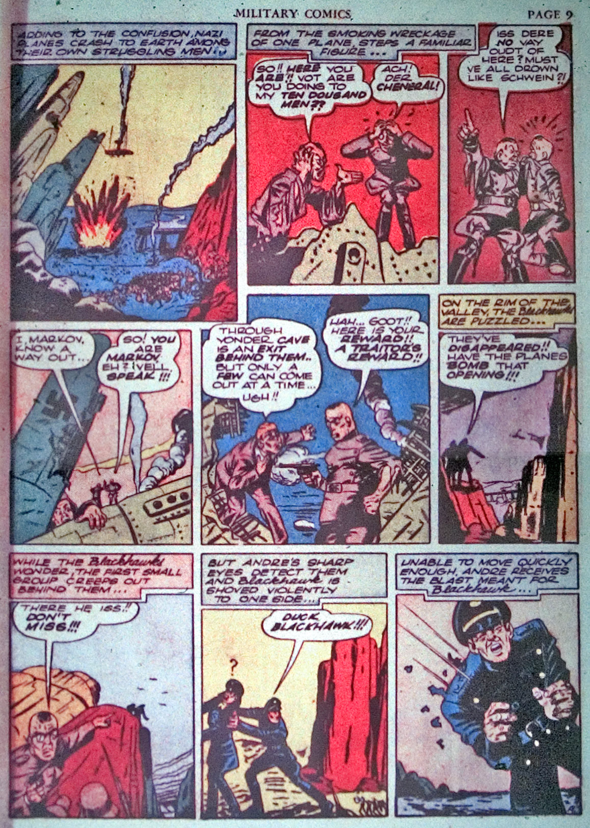Military Comics #3 (Quality Comics), page 11. Public domain (US).