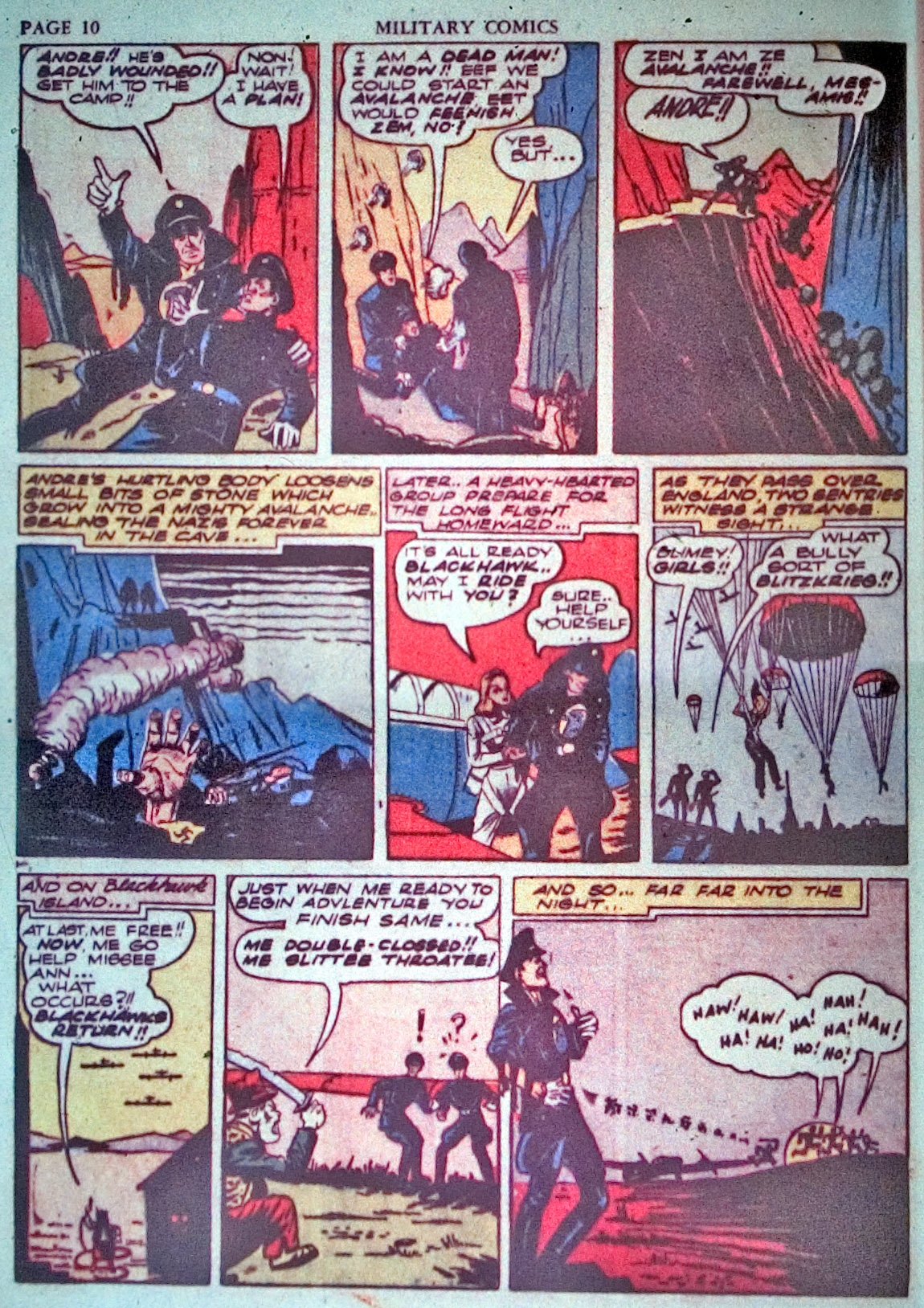 Military Comics #3 (Quality Comics), page 12. Public domain (US).