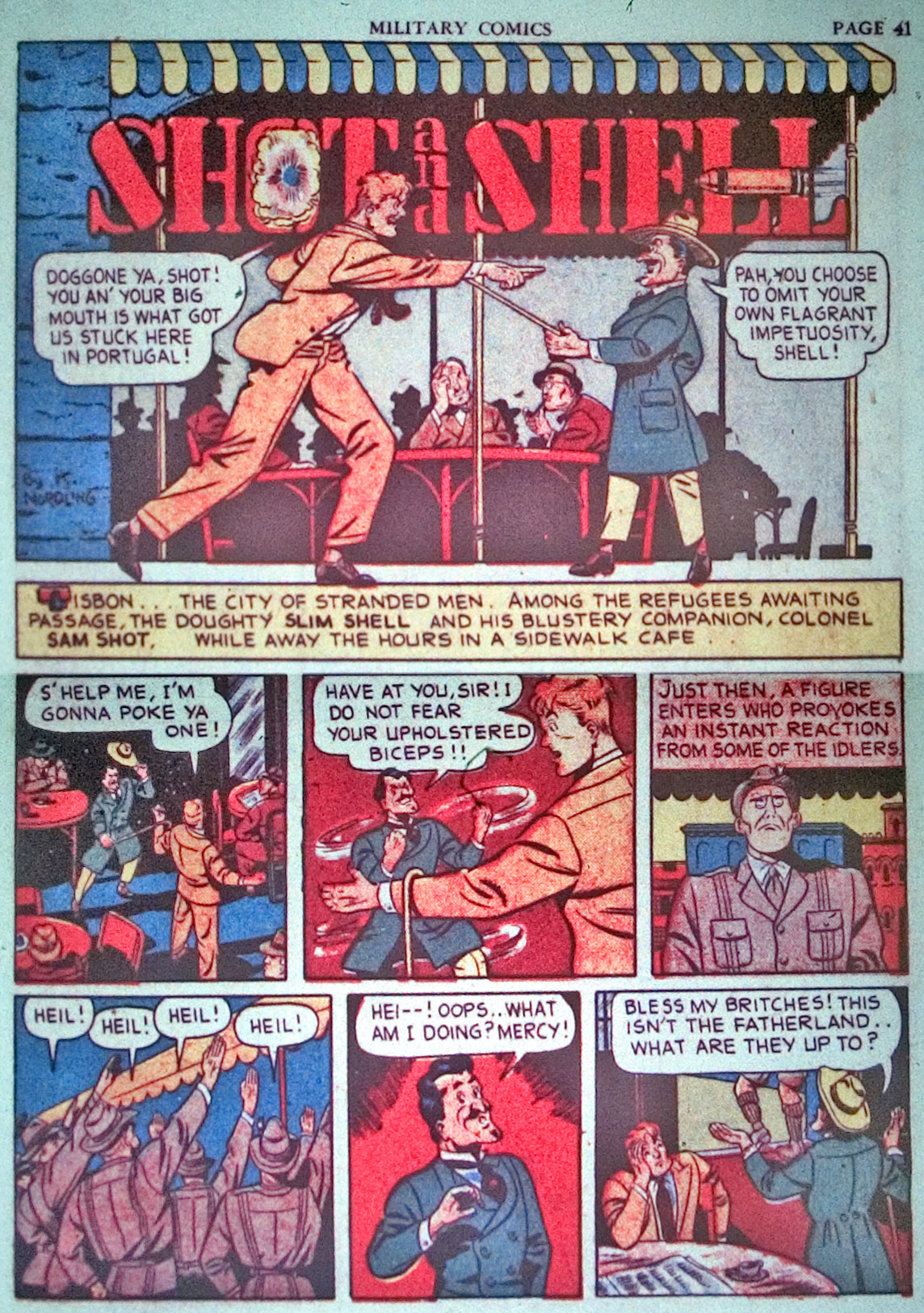 Military Comics #3 (Quality Comics), page 43. Public domain (US).