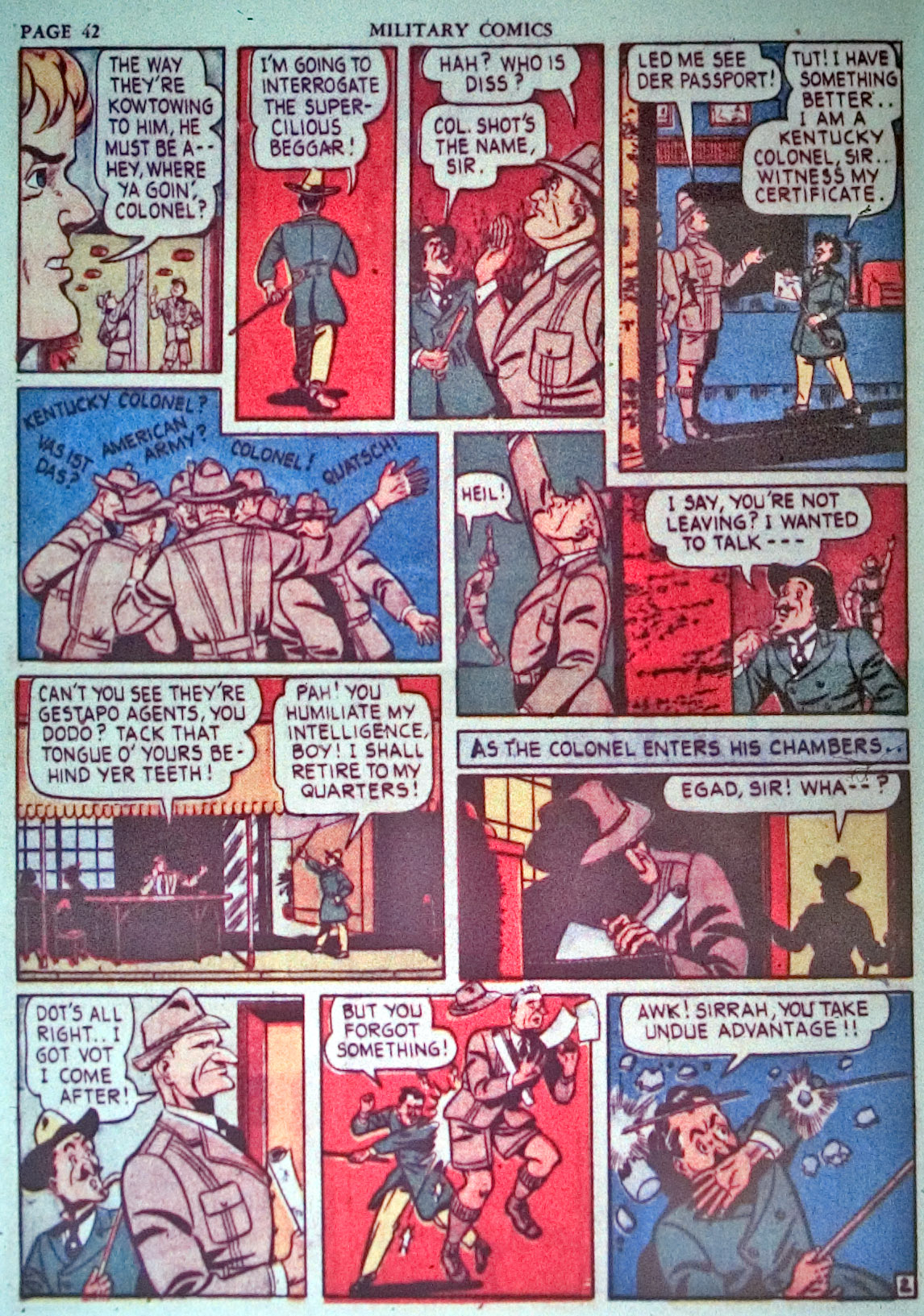 Military Comics #3 (Quality Comics), page 44. Public domain (US).