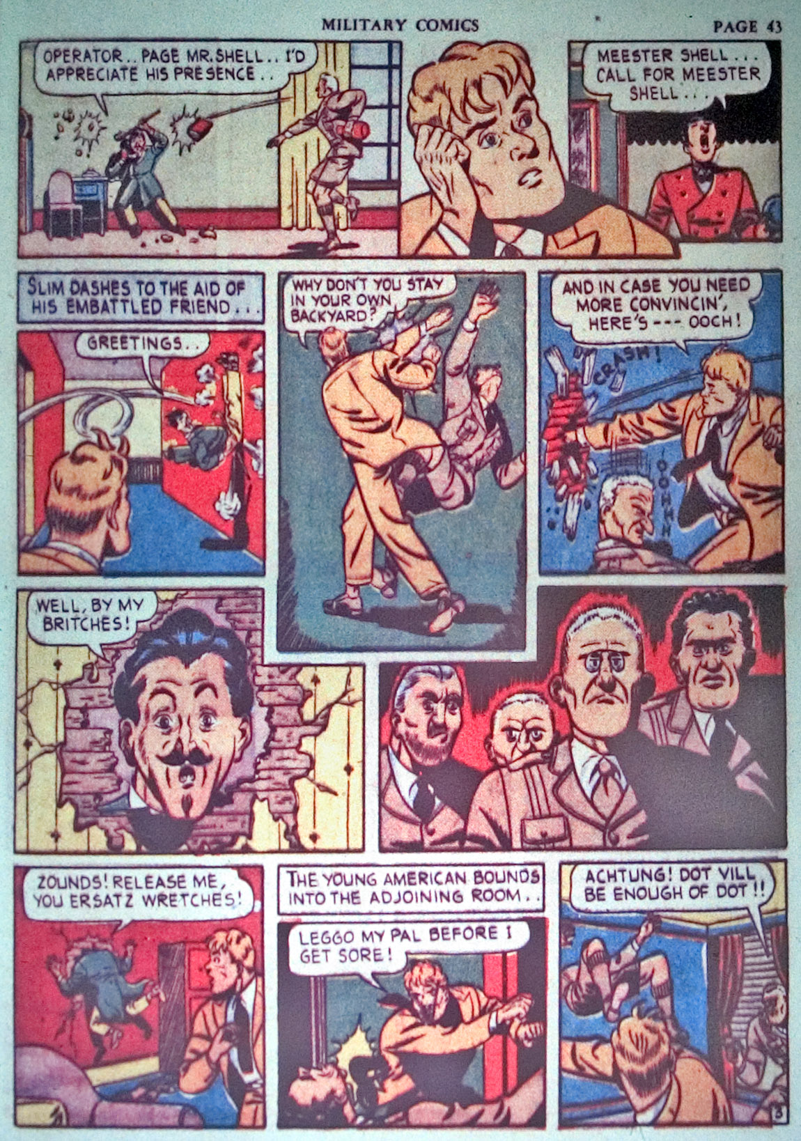Military Comics #3 (Quality Comics), page 45. Public domain (US).