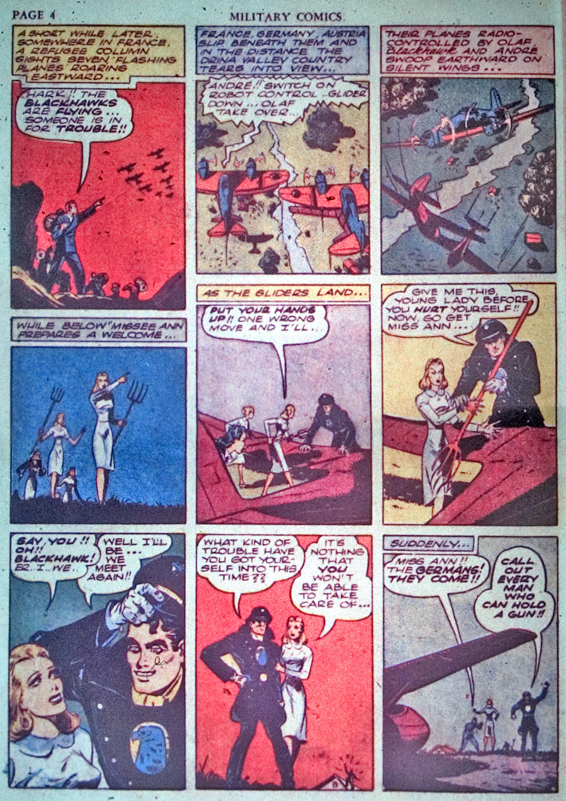 Military Comics #3 (Quality Comics), page 6. Public domain (US).