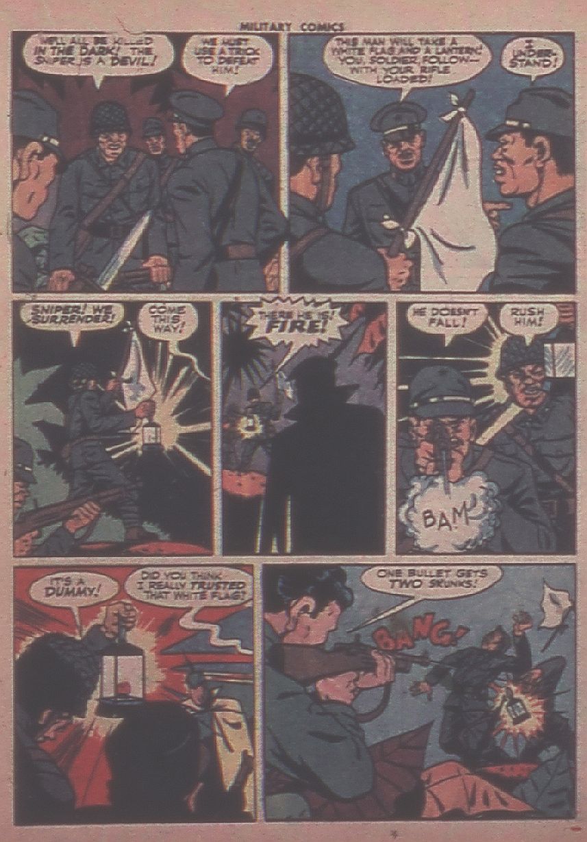 Military Comics #31 (Quality Comics), page 27. Public domain (US).