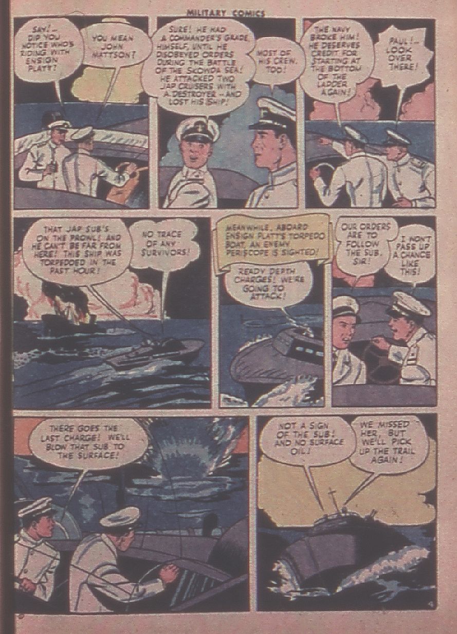 Military Comics #31 (Quality Comics), page 45. Public domain (US).