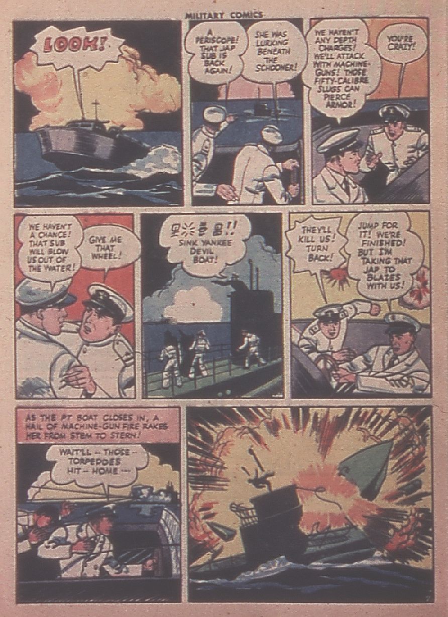 Military Comics #31 (Quality Comics), page 48. Public domain (US).