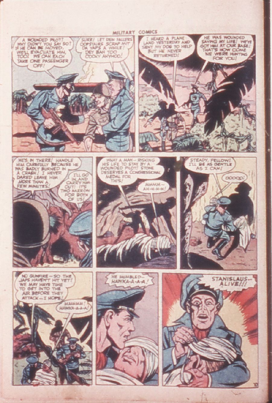 Military Comics #32 (Quality Comics), page 12. Public domain (US).