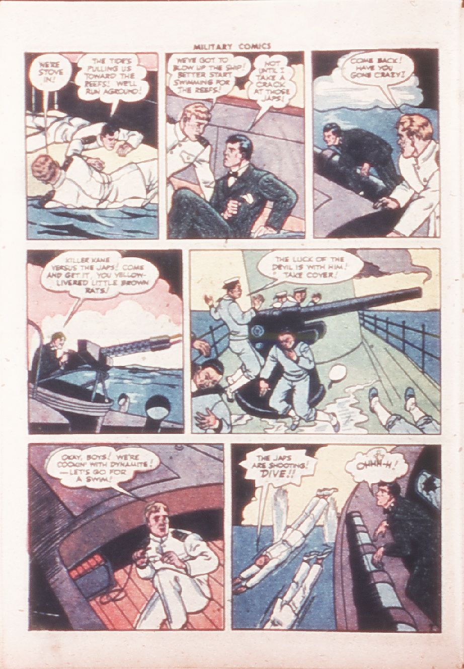 Military Comics #32 (Quality Comics), page 48. Public domain (US).