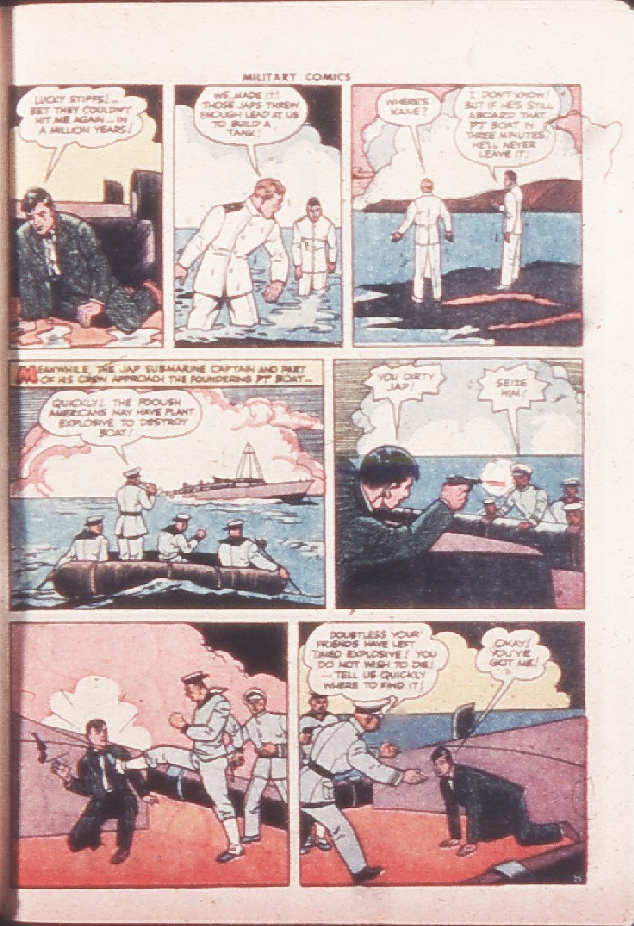 Military Comics #32 (Quality Comics), page 49. Public domain (US).