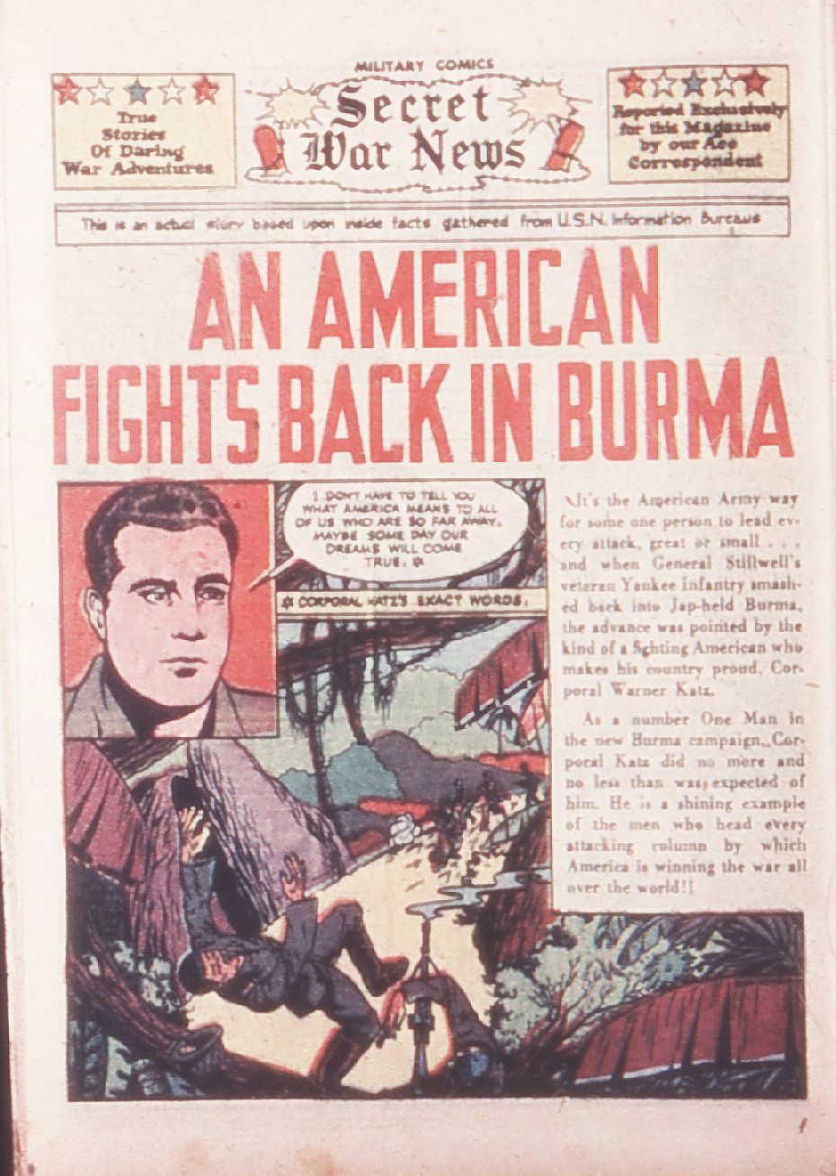 Military Comics #32 (Quality Comics), page 52. Public domain (US).