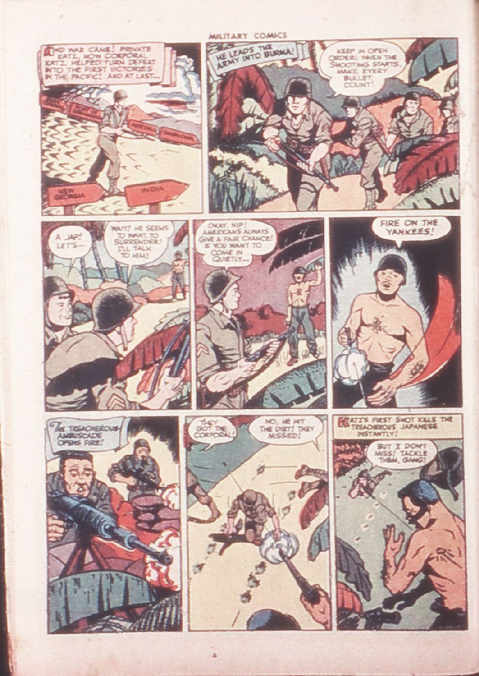 Military Comics #32 (Quality Comics), page 54. Public domain (US).