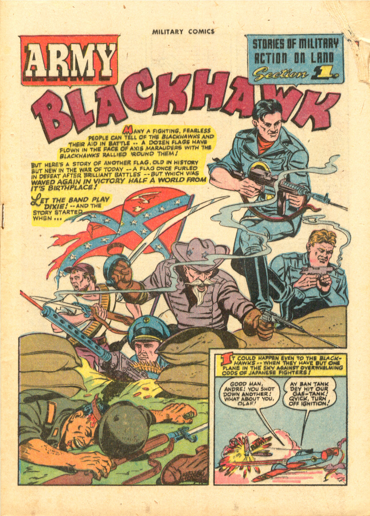 Military Comics #33 (Quality Comics), page 3. Public domain (US).