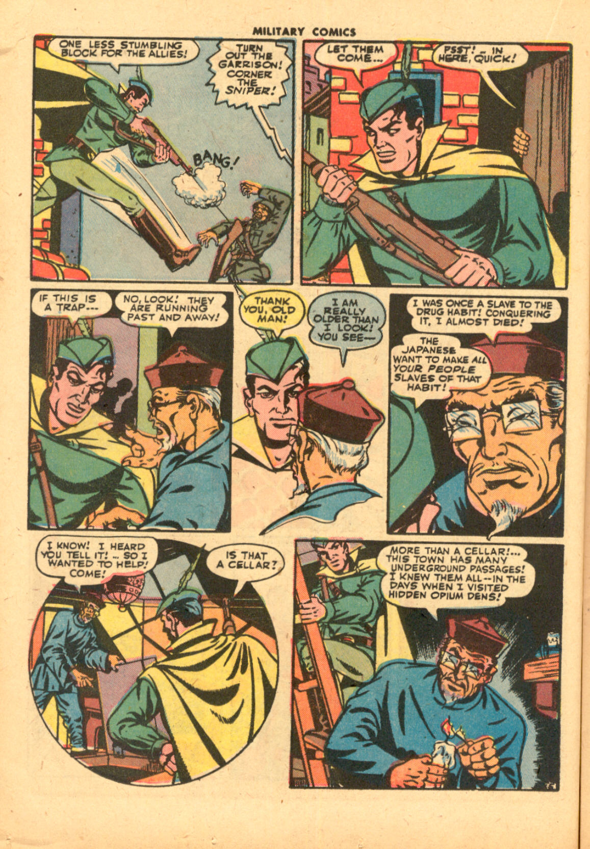 Military Comics #33 (Quality Comics), page 26. Public domain (US).