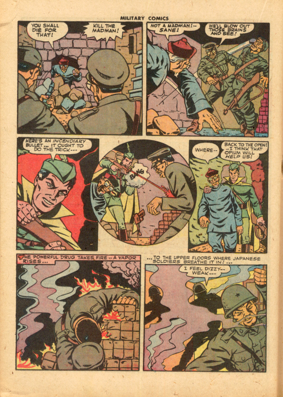 Military Comics #33 (Quality Comics), page 28. Public domain (US).