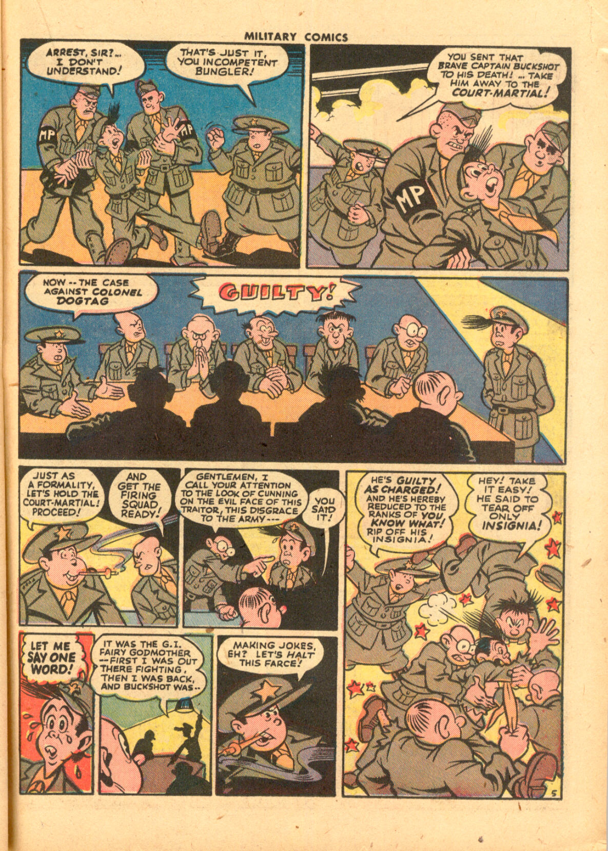 Military Comics #33 (Quality Comics), page 35. Public domain (US).