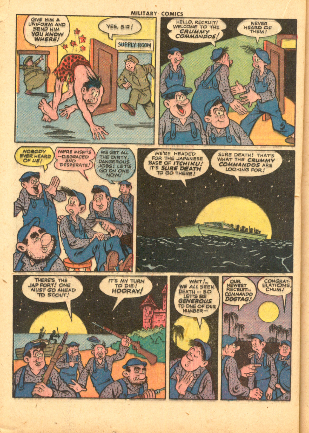 Military Comics #33 (Quality Comics), page 36. Public domain (US).