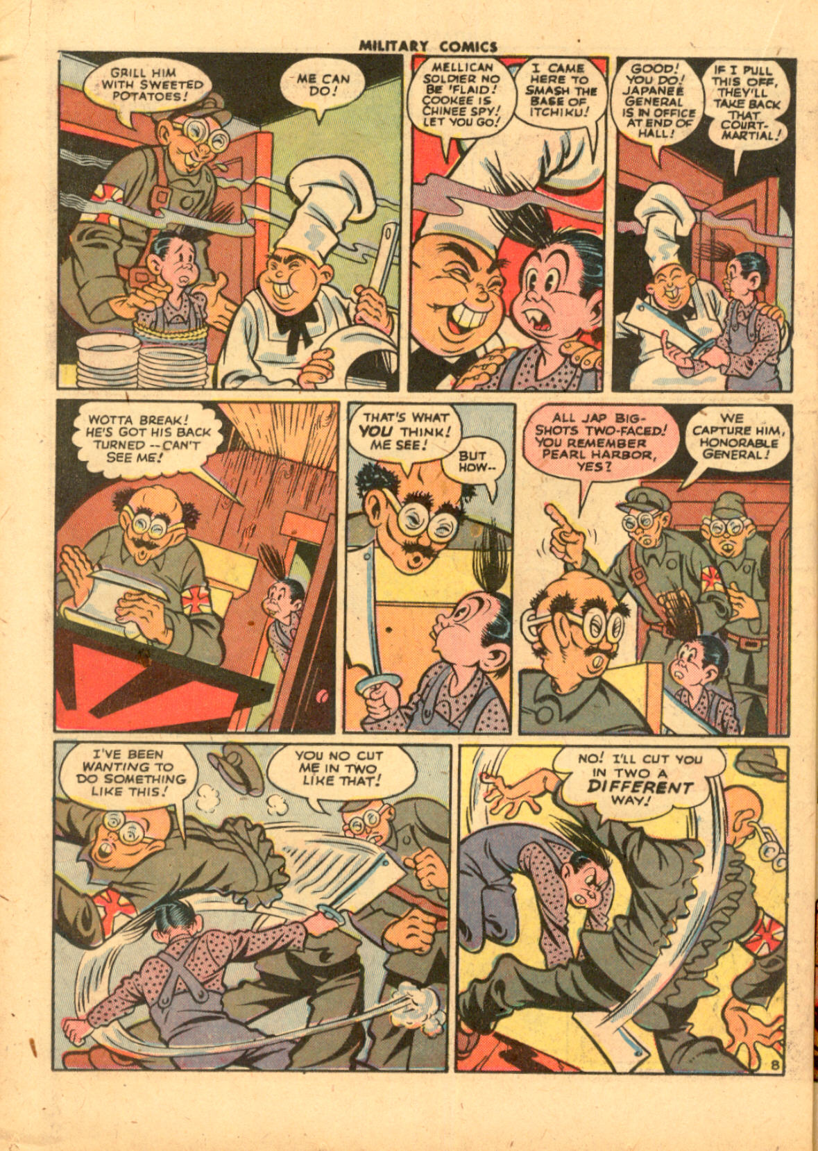 Military Comics #33 (Quality Comics), page 38. Public domain (US).