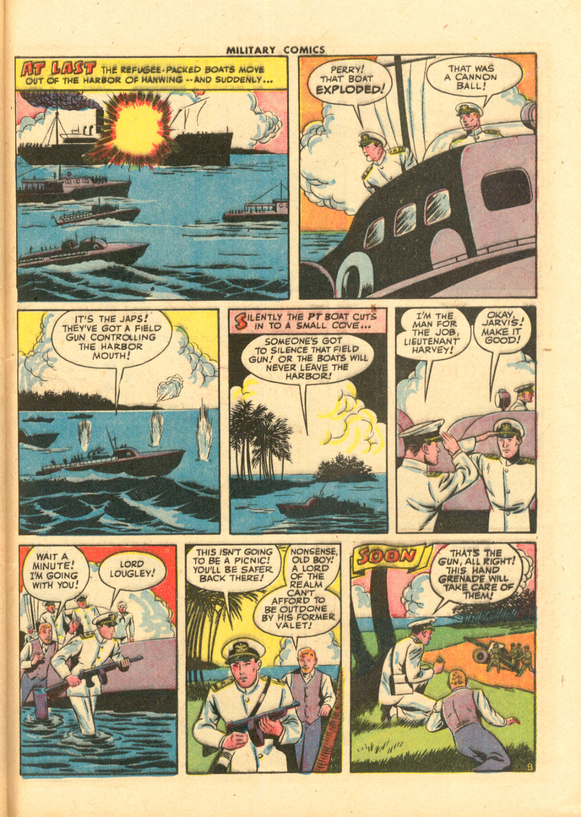 Military Comics #33 (Quality Comics), page 49. Public domain (US).