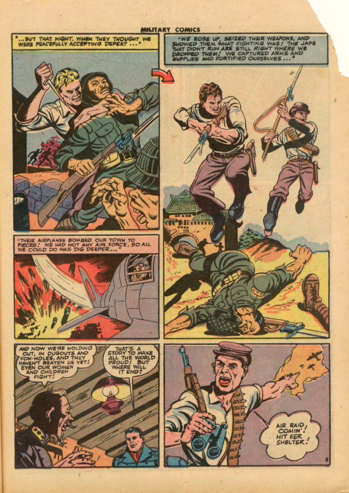 Military Comics #33 (Quality Comics), page 7. Public domain (US).