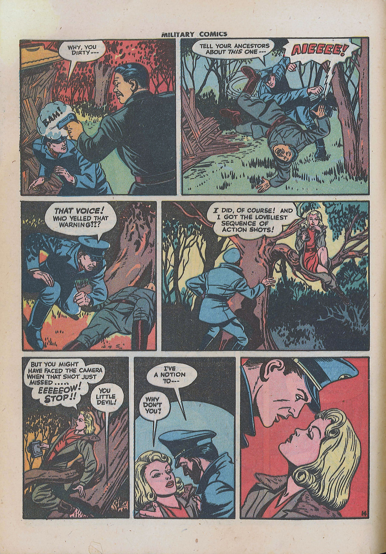 Military Comics #34 (Quality Comics), page 16. Public domain (US).
