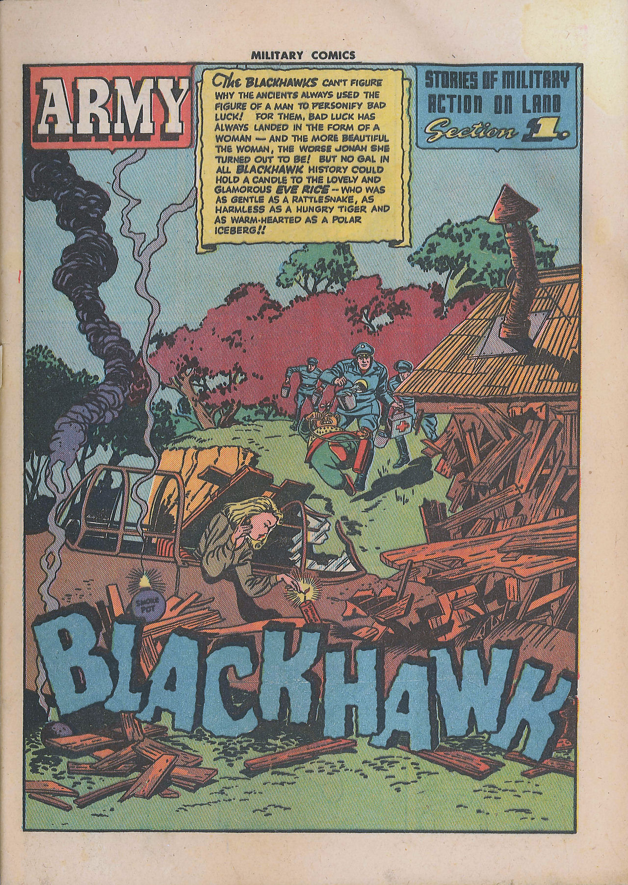 Military Comics #34 (Quality Comics), page 3. Public domain (US).