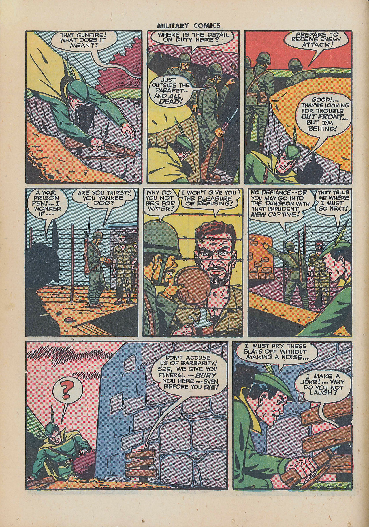 Military Comics #34 (Quality Comics), page 26. Public domain (US).