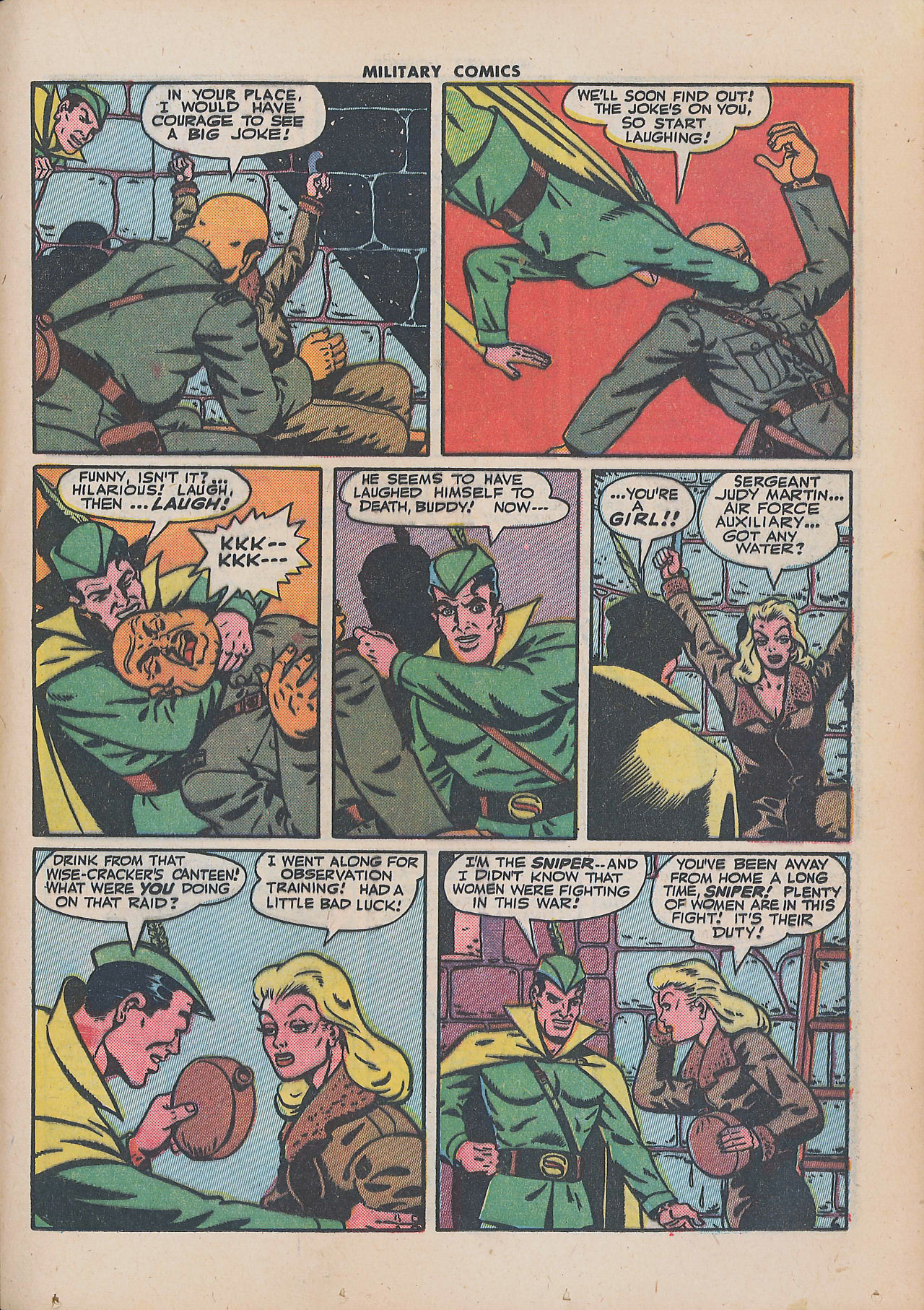 Military Comics #34 (Quality Comics), page 27. Public domain (US).