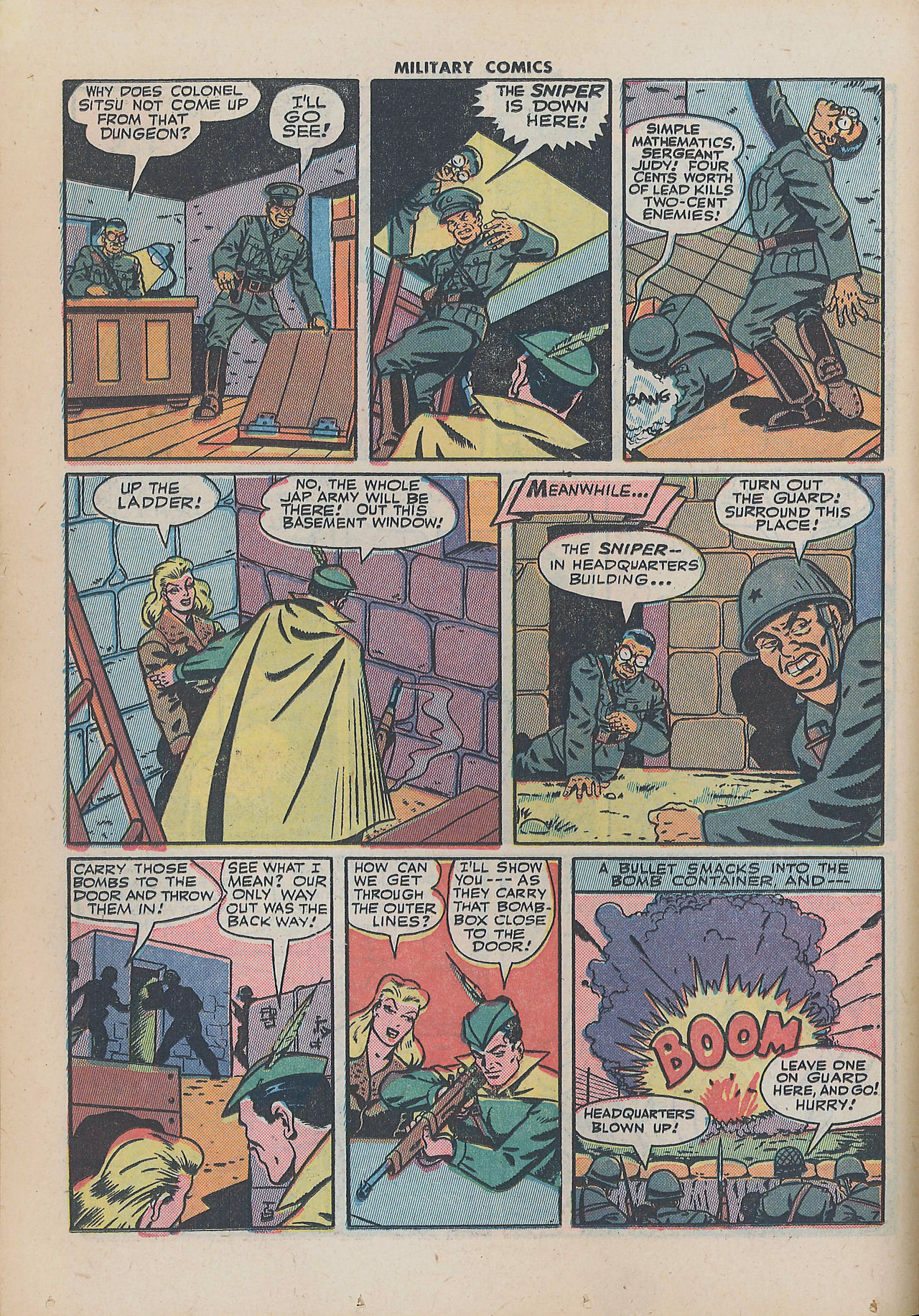 Military Comics #34 (Quality Comics), page 28. Public domain (US).