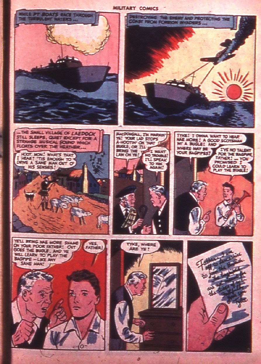 Military Comics #35 (Quality Comics), page 43. Public domain (US).