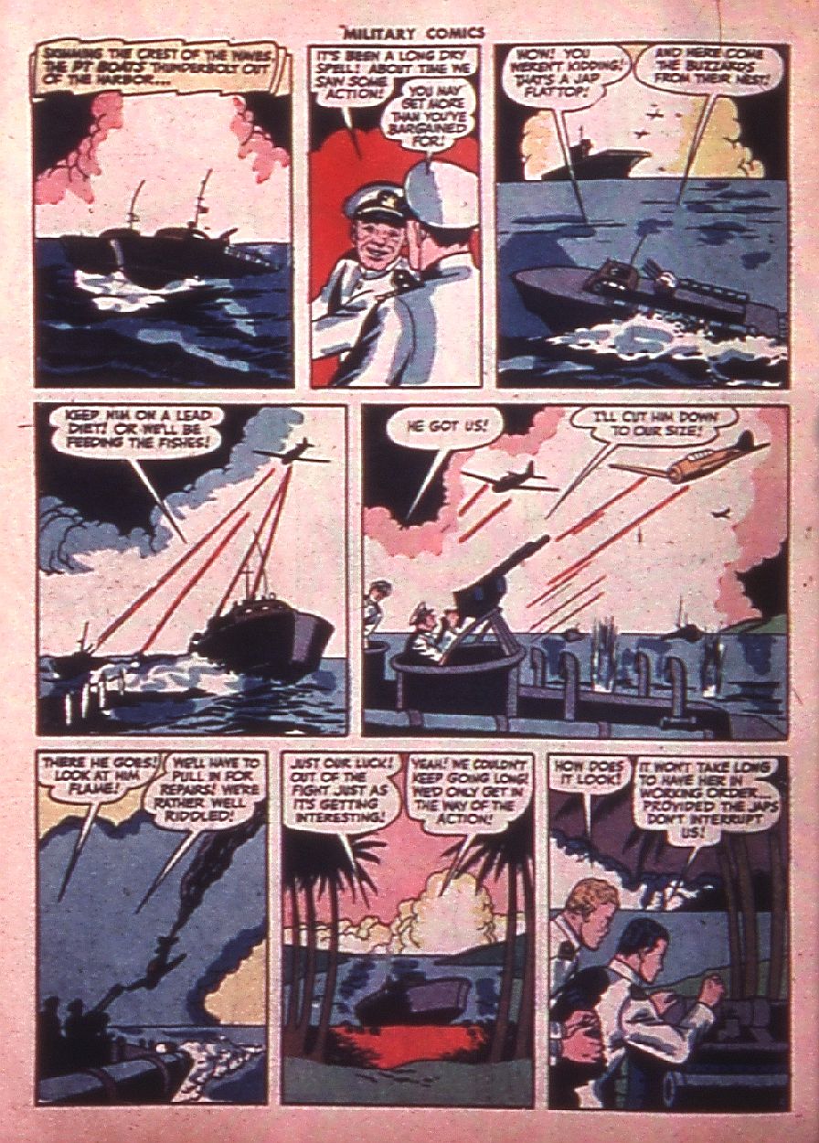 Military Comics #35 (Quality Comics), page 46. Public domain (US).